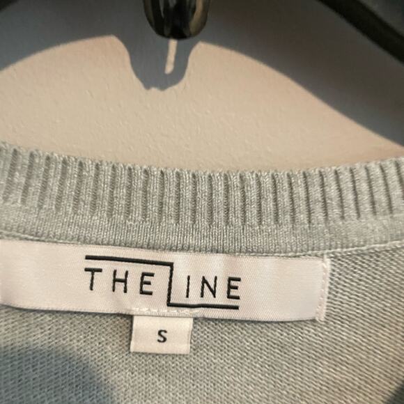 The Line Womens Small light blue Balbina Crew Neck Sweater Cotton Silk Nylon - Picture 2 of 6